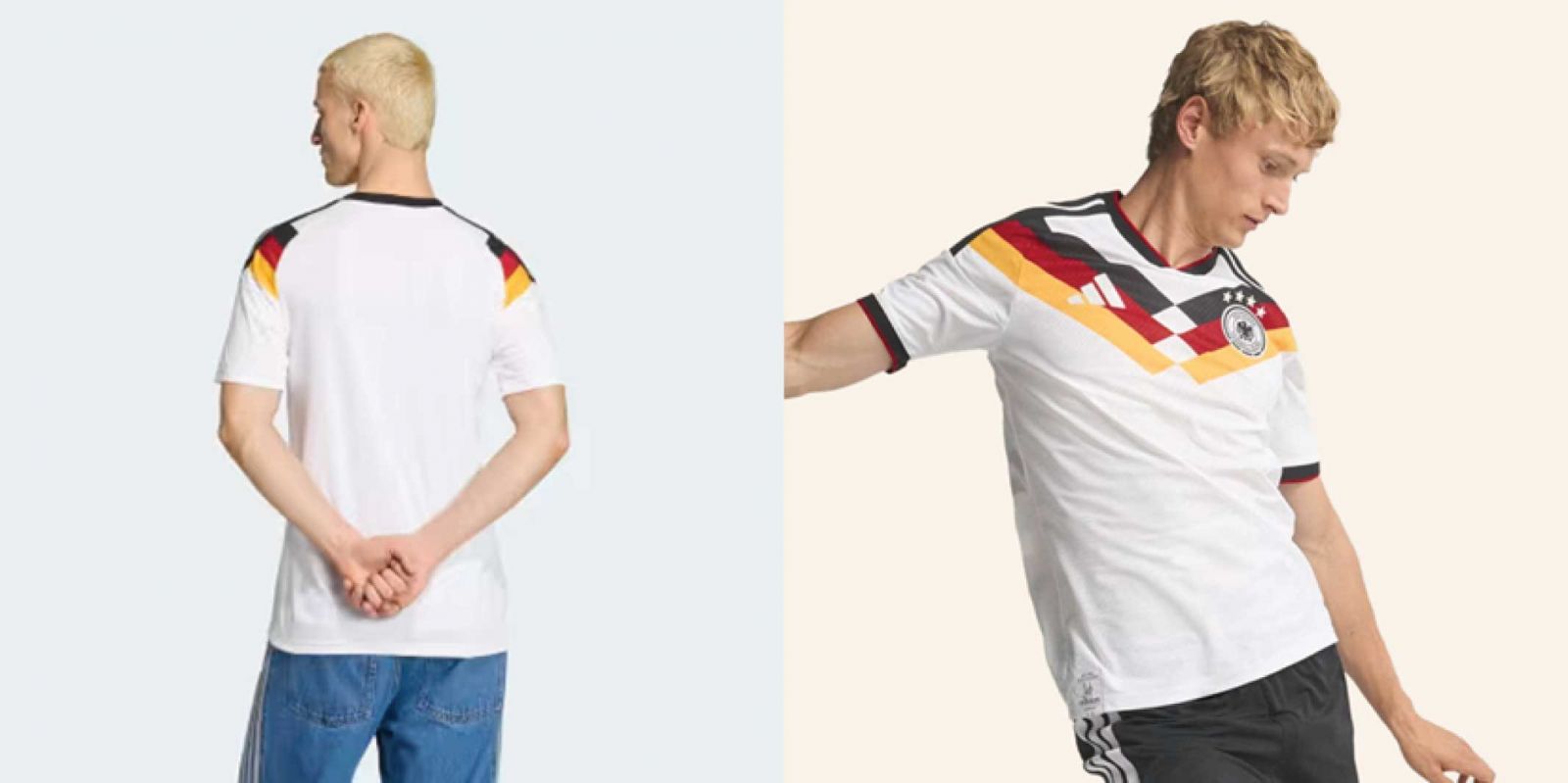 Tông đỏ đen của Đức  tại FIFA World Cup 2026 mang cảm giác mạnh mẽ và rõ ràng, thiết kế gọn nhưng vẫn rất dễ nhận diện